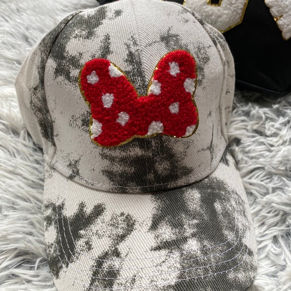 Disney Womans Baseball Cap Chenille Patch Trendy Unisex Adjustable Hat