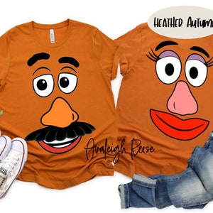 1 piece your choice of Mr Potato and Ms Potato Heads Inspired Couples Matching Shirt, Mr Potato and Ms Potato Shirt, Halloween Couple Shirt