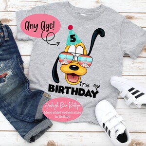 Its My Birthday Disney Shirts  Personalized Youth Disney Shirts - Pluto Birthday T-shirts