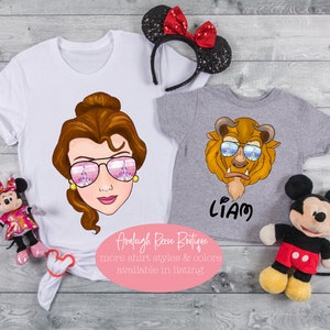 Beauty and the Beast Character Face - Princess Disney Shirt  - Disney Family Shirts