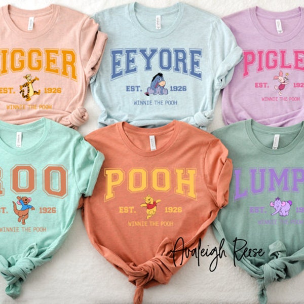 Winnie The Pooh Shirts, Disney Winnie The Pooh, Tiger, Piglet, Eeeyore, Disneyland Shirts, Disney Vacation Shirts, Disney Group Shirts