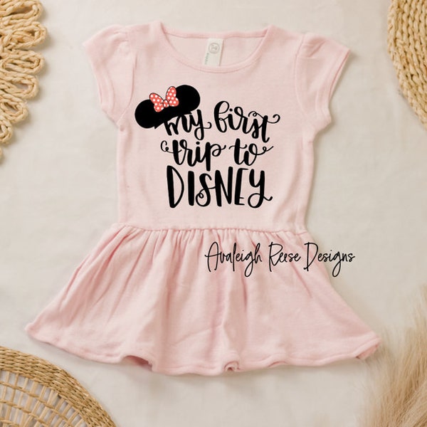 My First Disney Trip Rib Dress  Toddler and Infant First Trip My 1st Trip to Disney  Family