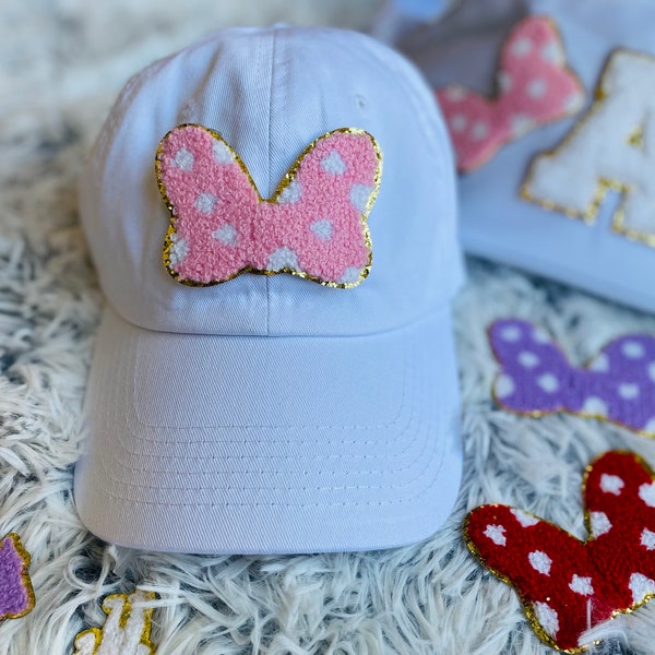 Disney Womans Baseball Cap Chenille Patch Trendy Unisex Adjustable Hat