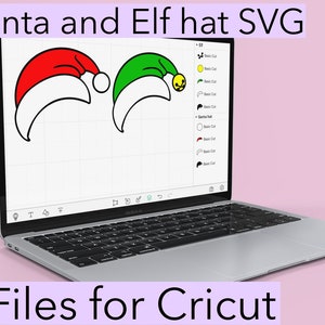 Santa Claus and Elf SVG Christmas hats for Cricut Design space, multilayer ready to cut files