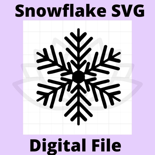 Simple snow flake svg digital file for cricut. Make beautiful Christmas decorations or decals. Instant download and ready to make file.