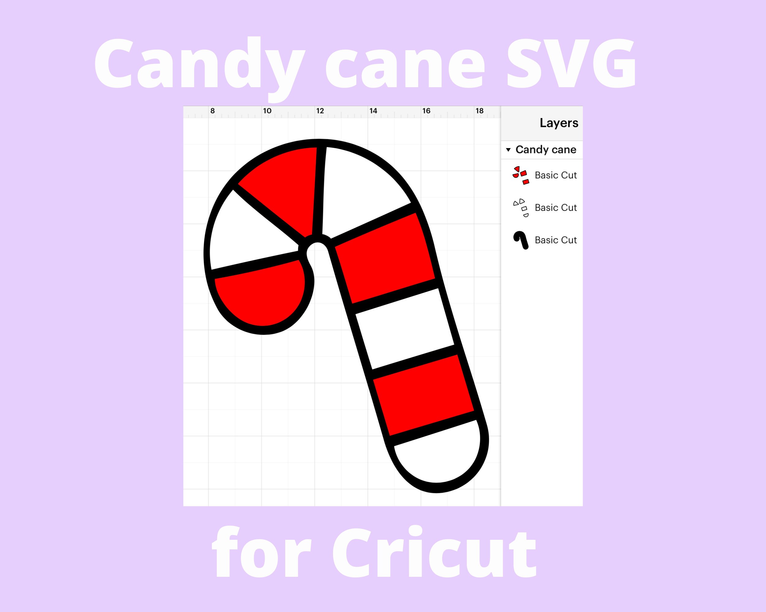 Candy cane Christmas SVG Datei für Cricut digitaler Download - Etsy.de