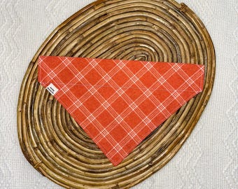 Orange Plaid Bandana