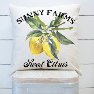 Sunny Farms Lemons, Pillow Cover, Spring, Easter, Mother&#39;s Day Gift