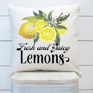 Fresh And Juicy Lemons, Pillow Cover, Spring,  Mother&#39;s Day, Indoor, Outdoor