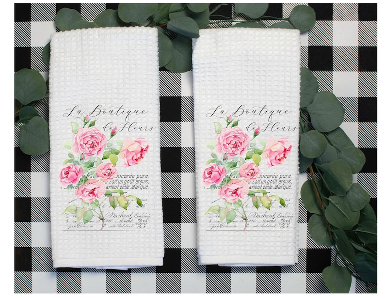 French Country Hand Towels Set of 2 or 4 Kitchen or Etsy