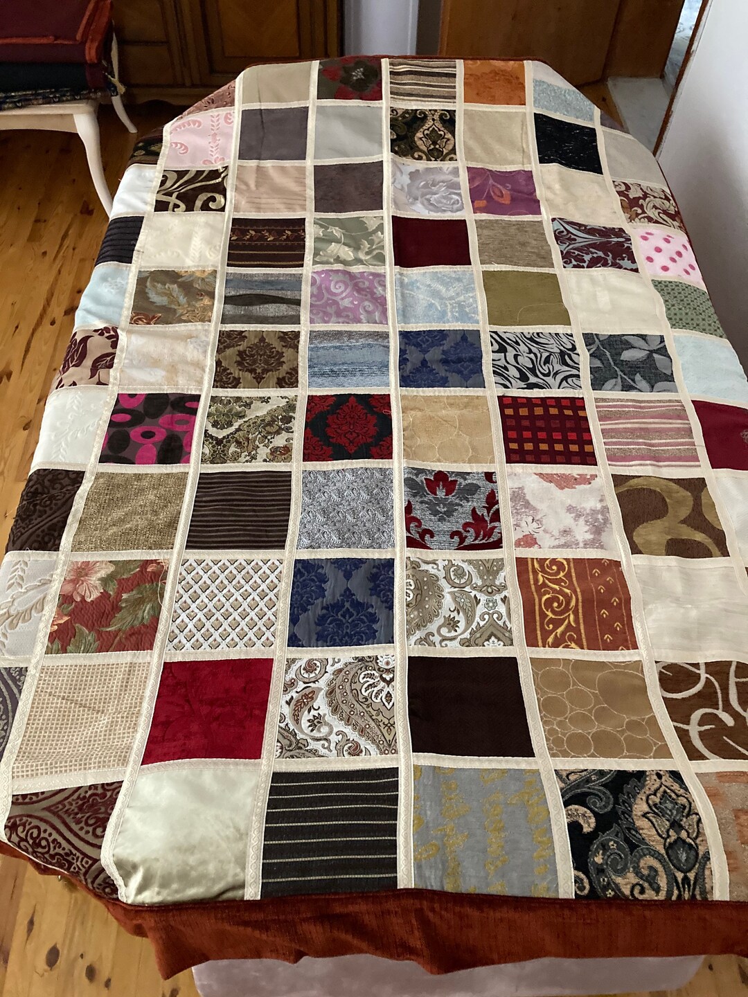 Bed Coverturkish Bed Covertradatinol Turkish Patch Fabric Etsy UK