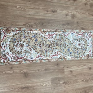 Turkish fabric silk polyester.  table runner , Fabric decorative rug
