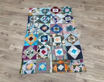 Tablecloth, 60 years old tablecloth , Patchwork tablecloth