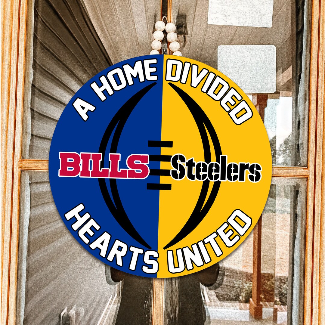 Personalized Football Sign Home Divided Hearts United Sign Etsy