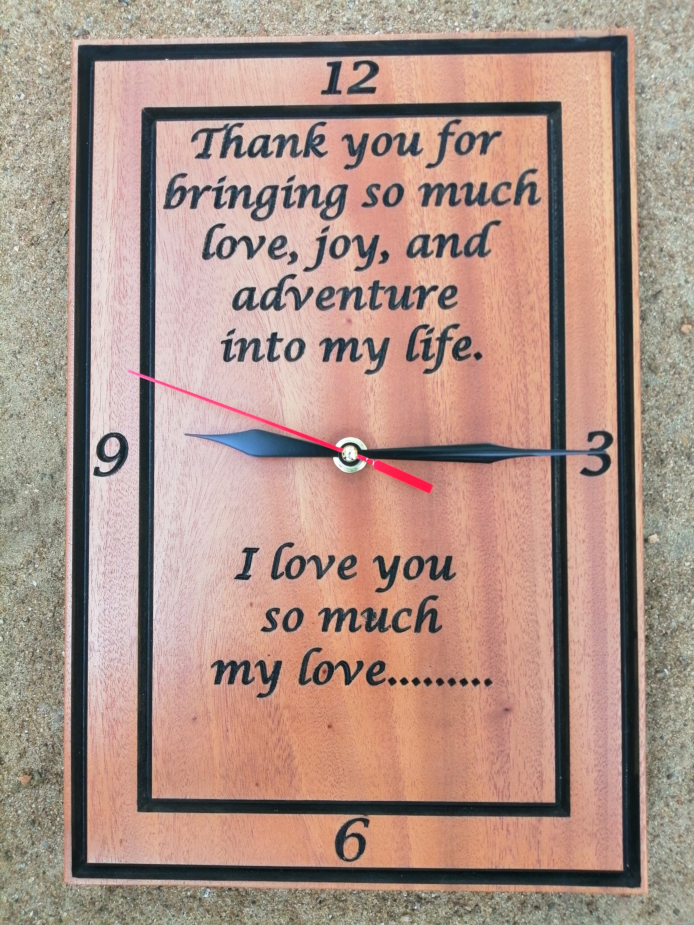 Custom Engraved Clock Wedding Gift Mother's day Etsy.de