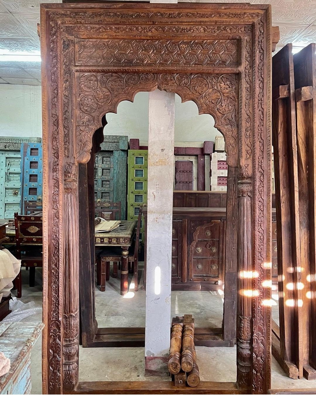 Full Length Mirror, Rustic Brown Floor Mirror, Vintage Style Handmade ...