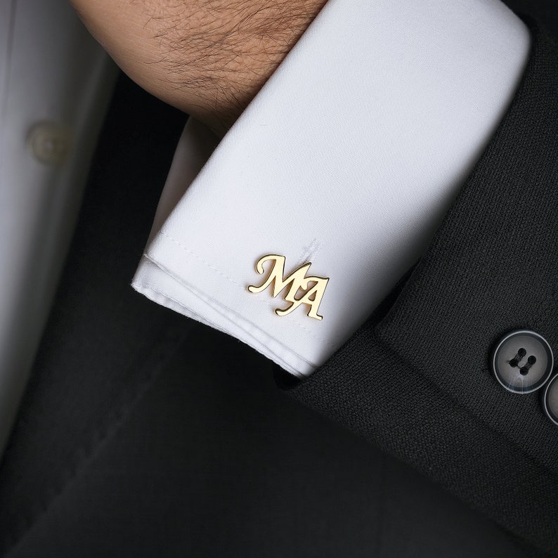 Groomsmen gift Initials Cufflinks Personalised Name Cufflinks Customised Cufflinks Groom Wedding Cufflinks 2-3 Initial Letters image 1