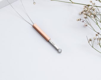 Personalised Necklaces For Women, Engraved Name Necklace For Mother, Engraved Jewellery For Mother's Day, Numerals, Coordinates Necklace Bar