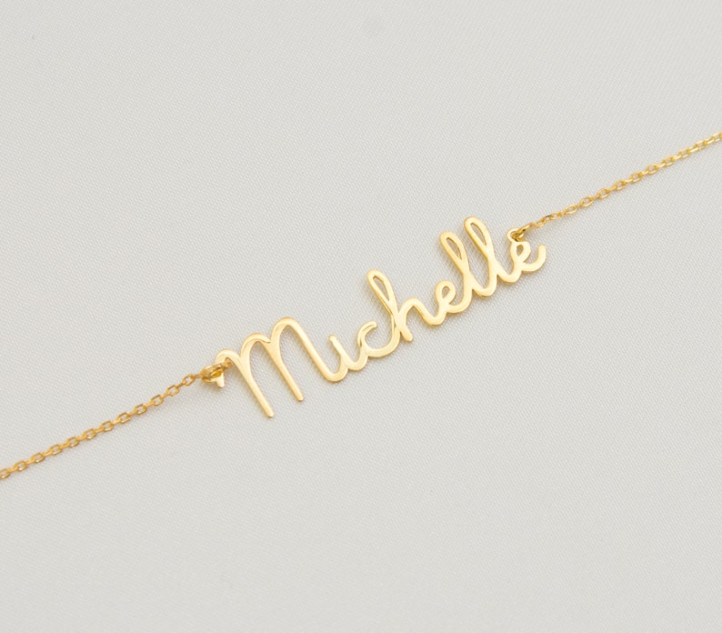 Aangepaste naam ketting, 18K vergulde naam ketting, gepersonaliseerde naam ketting, verjaardagscadeau voor haar, Moederdag cadeau, cadeau voor moeder Font 6