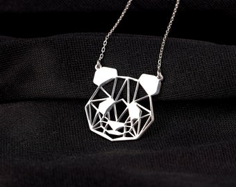 Zilveren Panda ketting voor vrouwen/zilveren ketting/sierlijke olifant sieraden/zilveren Panda hoofd ketting/charme ketting