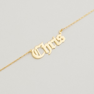 Aangepaste naam ketting, 18K vergulde naam ketting, gepersonaliseerde naam ketting, verjaardagscadeau voor haar, Moederdag cadeau, cadeau voor moeder Font 4