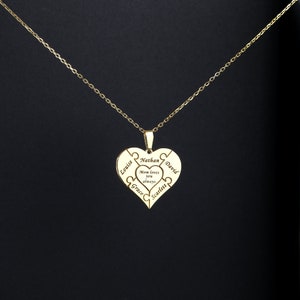 Custom Heart Puzzle Necklace, Best Friends Necklace, Matching Necklace, Frienship Necklace, Bff Necklace, Personalized Puzzle Family Pendant
