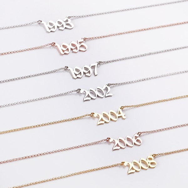 Lucky Number Necklace-Birth Year Necklace -Mother's Day Gift -Gift for Her - Numbers Necklace- Date Necklace For Women- Anniversary Necklace