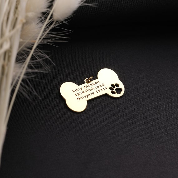 Sterling silver photo engraved outlet dog tags