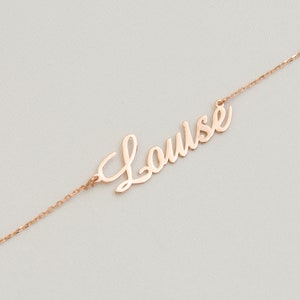 Aangepaste naam ketting, 18K vergulde naam ketting, gepersonaliseerde naam ketting, verjaardagscadeau voor haar, Moederdag cadeau, cadeau voor moeder Font 2