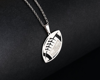 Sterling Silver, American Football number necklace, soccer number child pendant, Football number necklace,silver sports number,sport jewelry