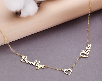 Multiple Name Necklace, Family Name Necklace,Personalized Children Name Necklace for Mom,2 Names Necklace, Mothers Day Gifts for Mom Grandma