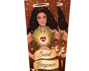 Two (2) Saint Beyonce Celebrity Stickers - Full Color, Gloss, Waterproof and Weatherproof - 3" x 7"