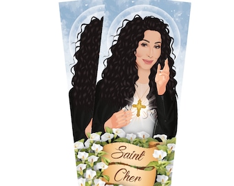 Two (2) Saint Cher Celebrity Stickers - Full Color, Gloss, Waterproof and Weatherproof - 3" x 7"
