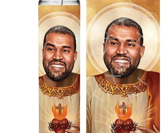 Saint Ye Kayne West Gebet Parodie Altar Andachtskerze | Donda | Kardashian | Yeezy | Yeezus | Lustiges und süßes Geschenk für Sie oder Ihn