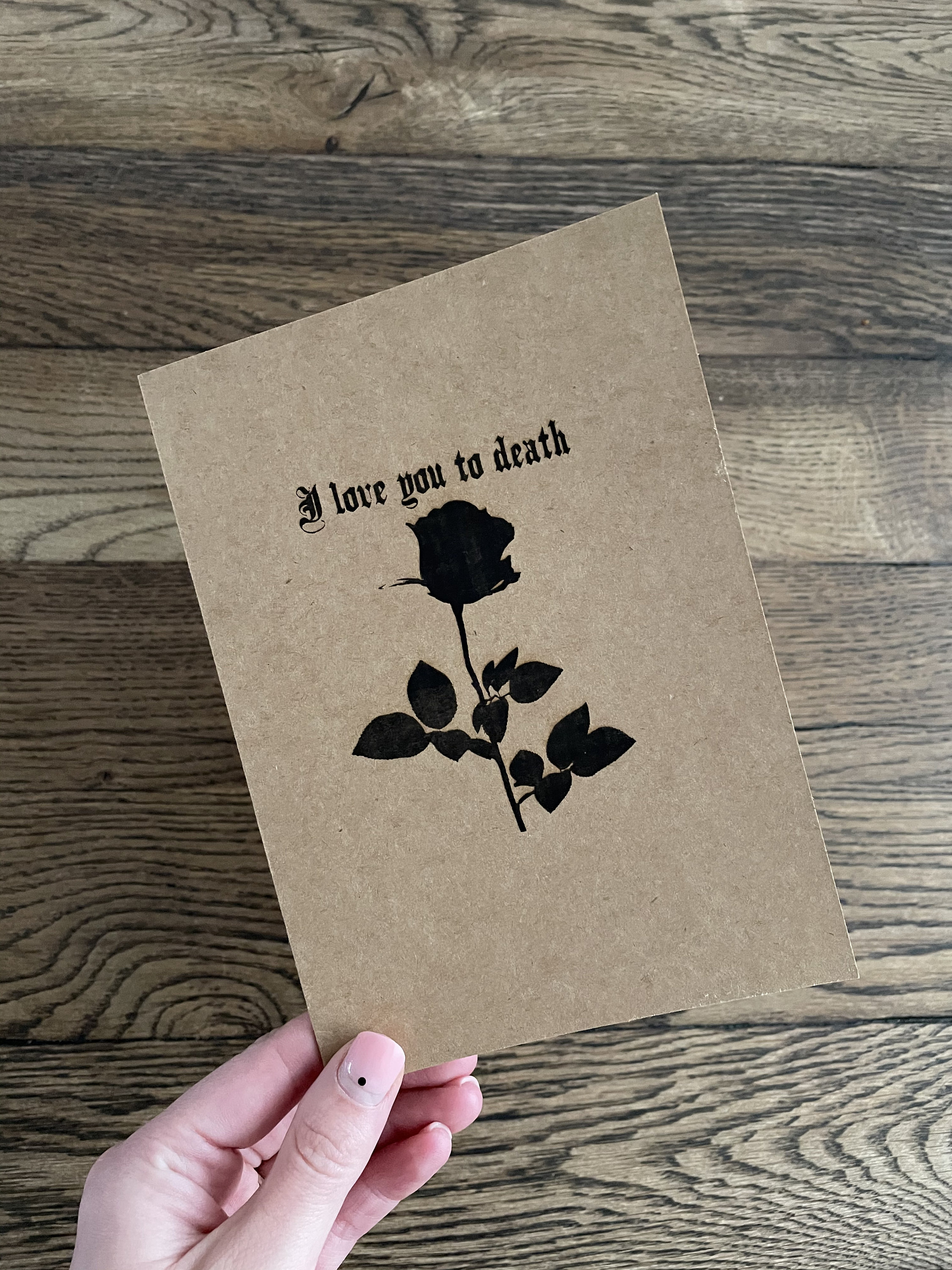 I love you to death Valentines Day card Etsy