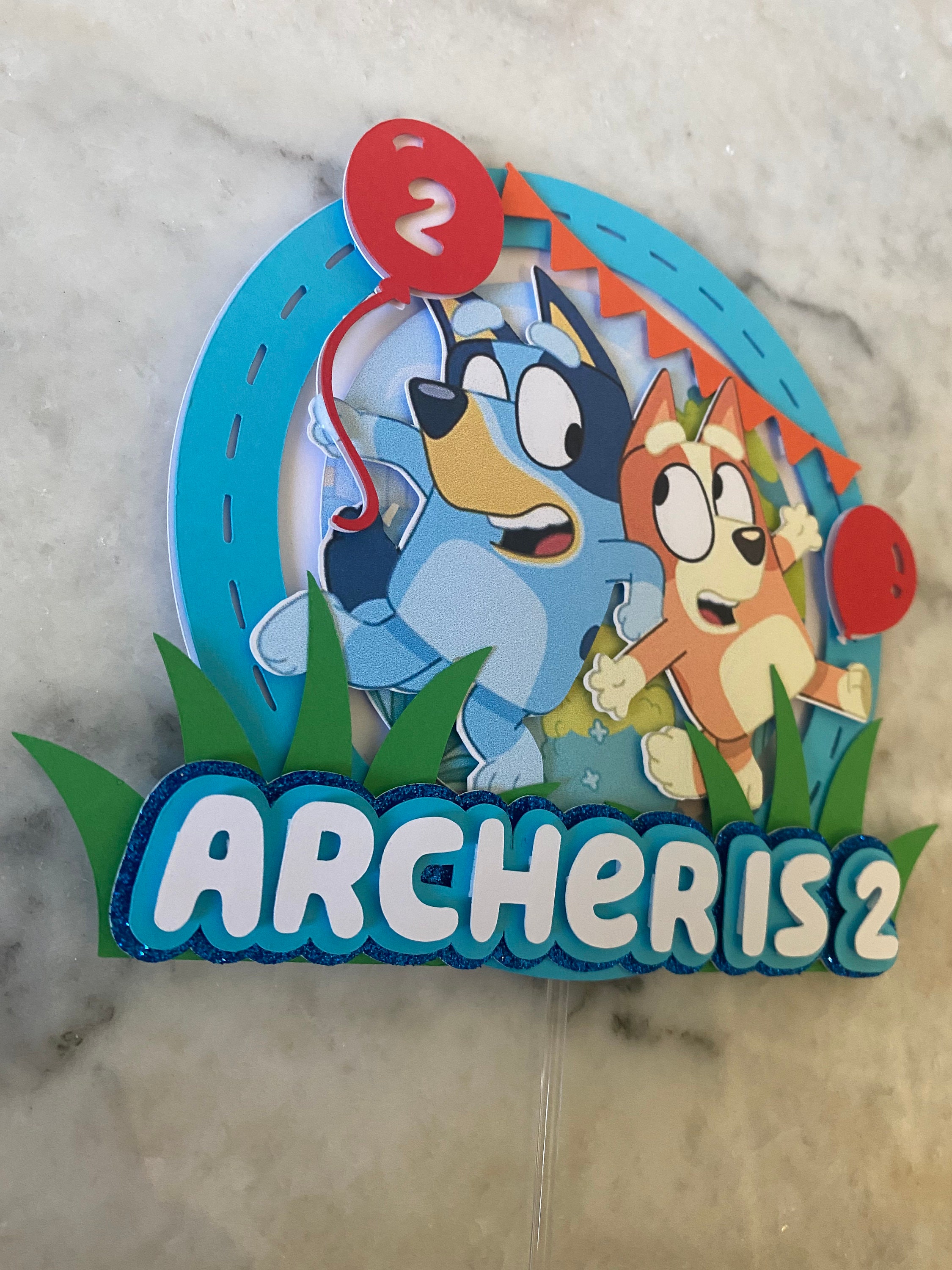 Bluey Themed Cake Topper