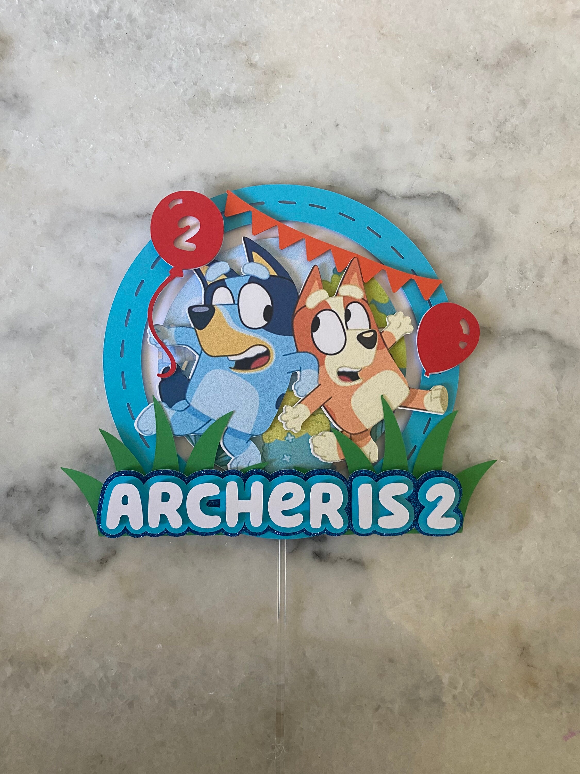 Bluey Themed Cake Topper
