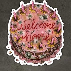 Coraline's Welcome Home Cake vinyl sticker image 1