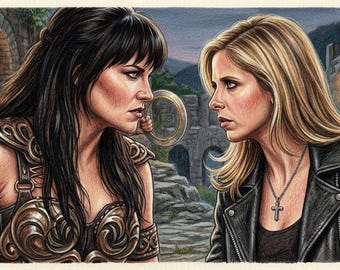 Adesivo Buffy contro Xena