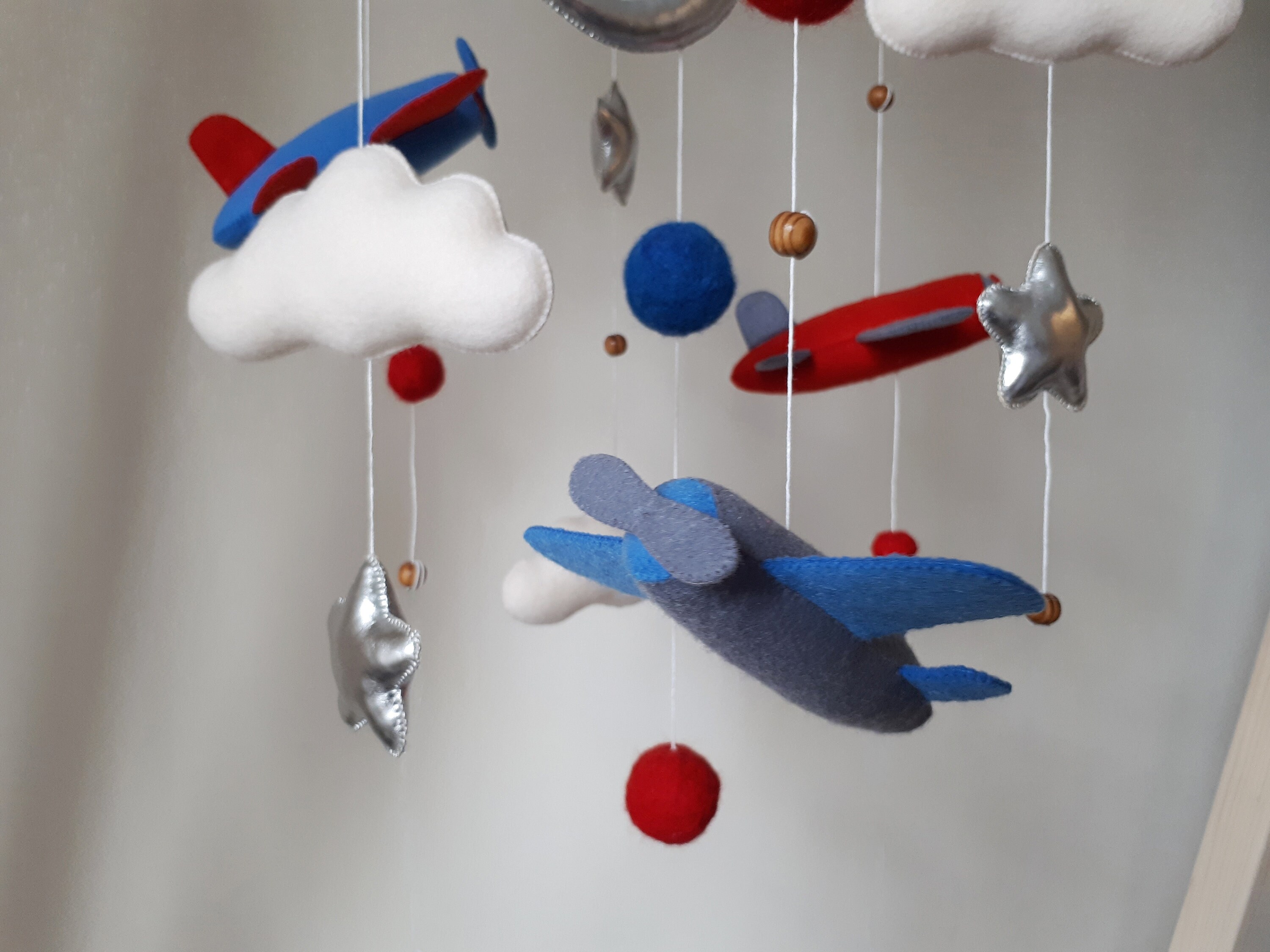 Airplane Crib Mobile Boy Airplane Nursery Decor Expecting Etsy