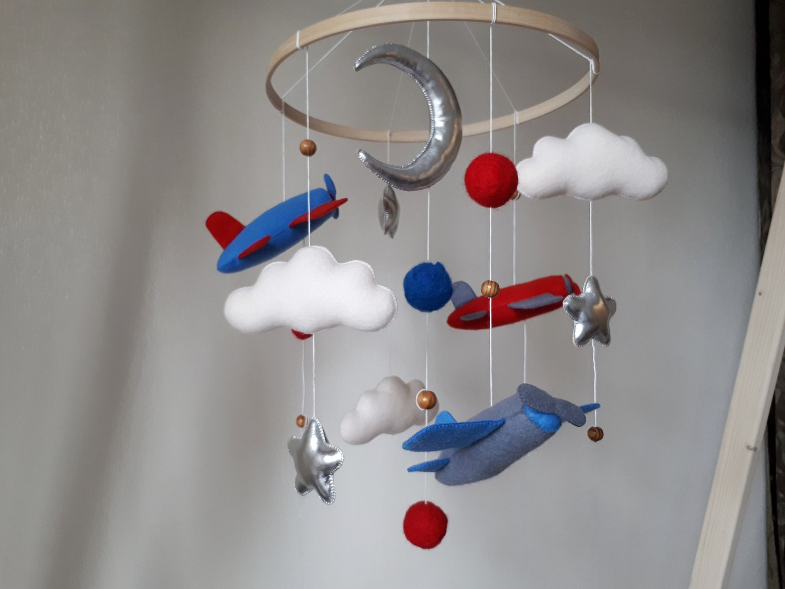 Airplane Crib Mobile Boy Airplane Nursery Decor Expecting Etsy