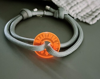 BEAUTIFUL INSIDE & OUT  feminines Segeltau Armband Paracordarmband Silber Gold Roségold Sterlingsilber