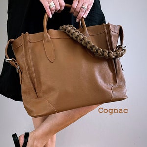 DailyBag personalisierte Damen Handtasche Schultertasche orange schwarz Ledertasche Leder Tasche Mit Ledergurt ohne Stoffgurt Schultertasche Bild 10