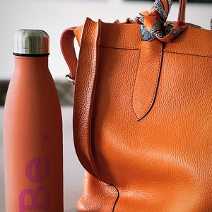 DailyBag personalisierte Damen Handtasche Schultertasche orange schwarz taupe blau Cognac Ledertasche Tasche Mit Ledergurt ohne Stoffgurt 画像 4