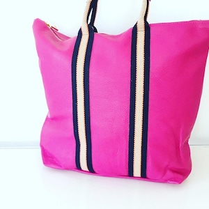 Personalisierter Damen Handtasche Lederrucksack Schultertasche Damenrucksack Pink Ledertasche Leder Tasche Rucksack Shopper 2 in 1 Monogramm