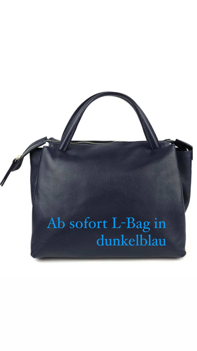 L-Bag personalisierte Damen Handtasche Schultertasche grün schwarz taupe Ledertasche Lede Tasche Mit Ledergurt ohne Stoffgurt Schultertasche Bild 9