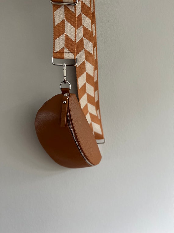 Webbing interchangeable strap silver bag strap strap band bags bagstrap cognac pattern beige interchangeable strap bag strap wide strap