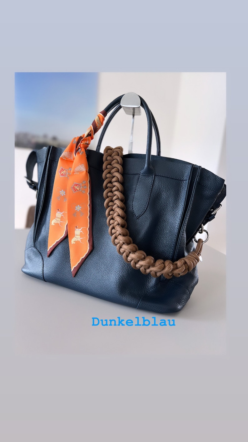 DailyBag personalisierte Damen Handtasche Schultertasche orange schwarz taupe blau Cognac Ledertasche Tasche Mit Ledergurt ohne Stoffgurt 画像 7