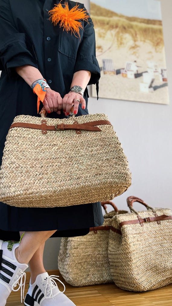 Korbtasche Tasche Stroh Rund Damen Stroh Gewoben Taschen Rattan