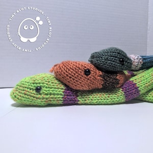 LITTLE SNEKS - Handcrafted Knitted Snake Amigurumi Plush